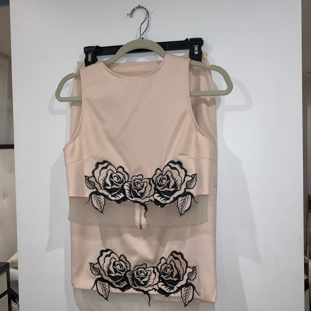 Missguided marching skirt and top set